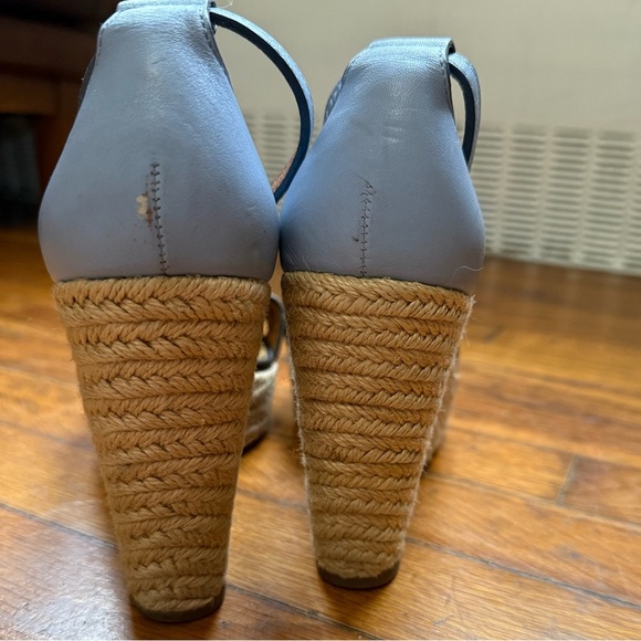 Brown Leather Wedge Sandals with Ankle Strap - Picture 8 of 12